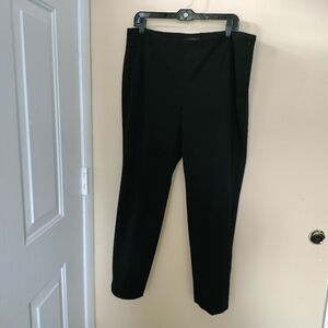 Talbots Classic Black Ponte Dress Pants 16P Side Zip Office Wardrobe Staple